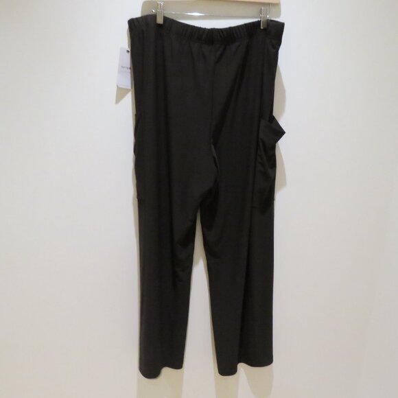 SYMPLI Flounce Relaxed Cargo Pants Wide Leg in Chocolate Lagenlook Size 18 NWT - Picture 10 of 13
